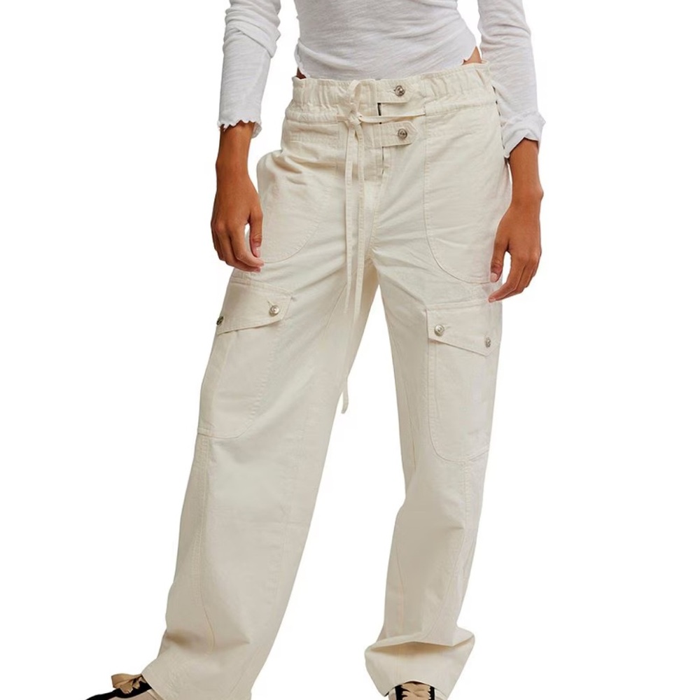 Free People Cream Casual Pants